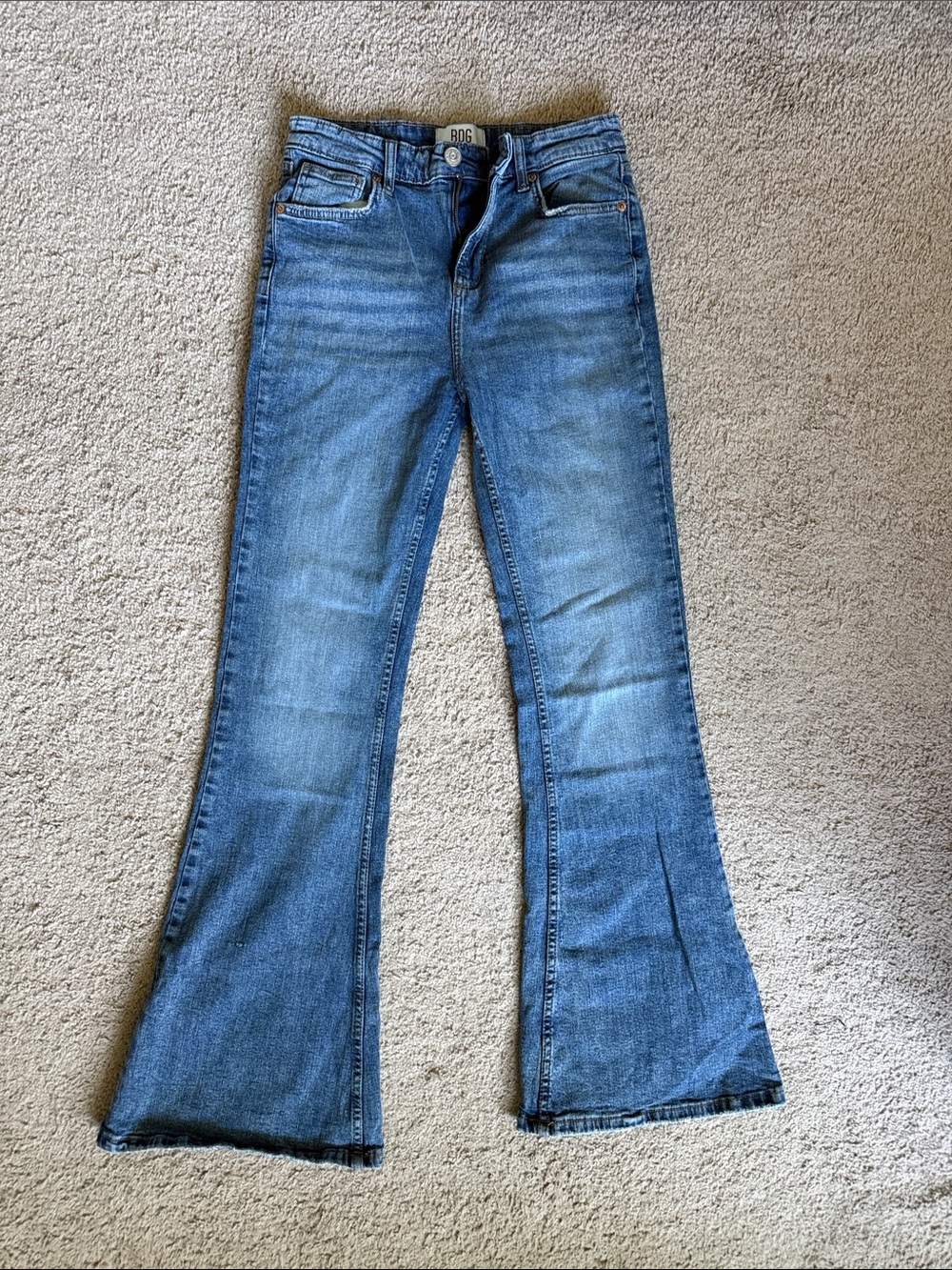 BDG Medium Blue Flare Jeans — Retro Wide Leg